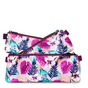 Lug Schooner 3pc Storage Pouches - Azalea Pink - Brand New with tags in plastic